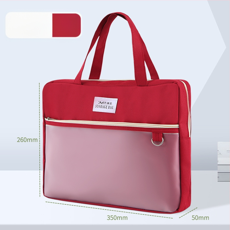 Τσάντα εγγράφων για γυναίκες Geneme, Oxford ύφασμα, Κλείσιμο με φερμουάρ, Σχήμα εξωγήινο