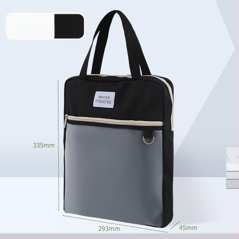 Τσάντα εγγράφων για γυναίκες Geneme, Oxford ύφασμα, Κλείσιμο με φερμουάρ, Σχήμα εξωγήινο