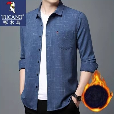 Cămașă din in 96%+, carouri, mâneci lungi, croi lejer