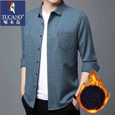 Cămașă din in 96%+, carouri, mâneci lungi, croi lejer