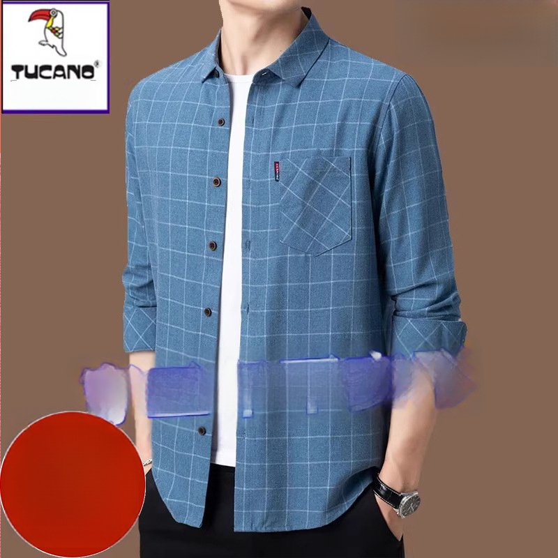 Cămașă din in 96%+, carouri, mâneci lungi, croi lejer