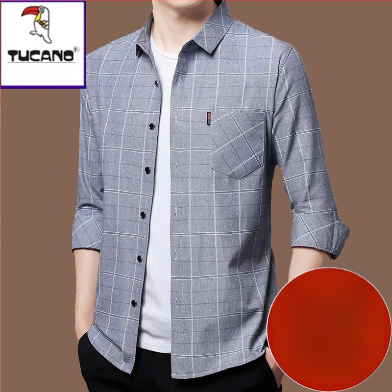 Cămașă din in 96%+, carouri, mâneci lungi, croi lejer