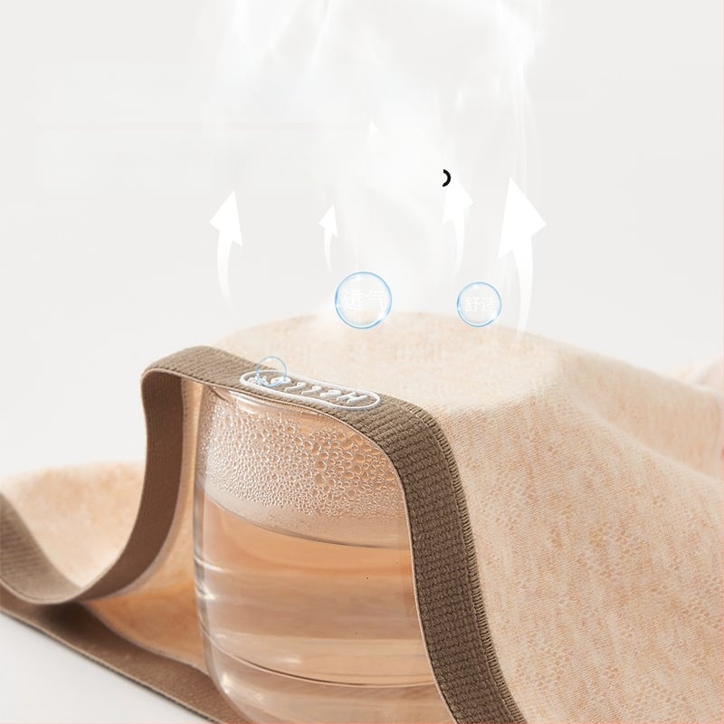 Chiloți femei din bumbac, antibacteriali, cu crac extins, talie înaltă, model uni