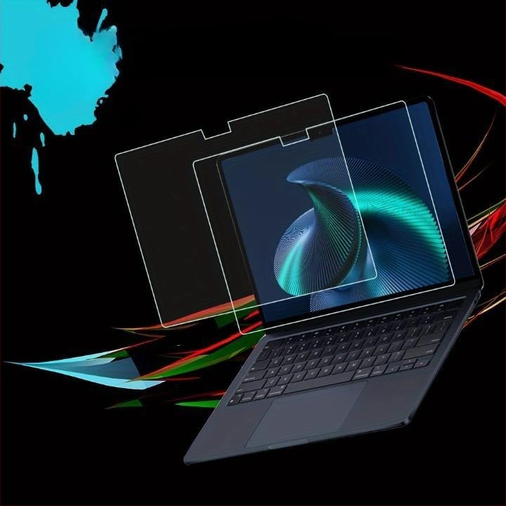 Protecție ecran temperată pentru MacBook Pro/Air — prelucrare mecanică, proces OEM, greutate ~50 g