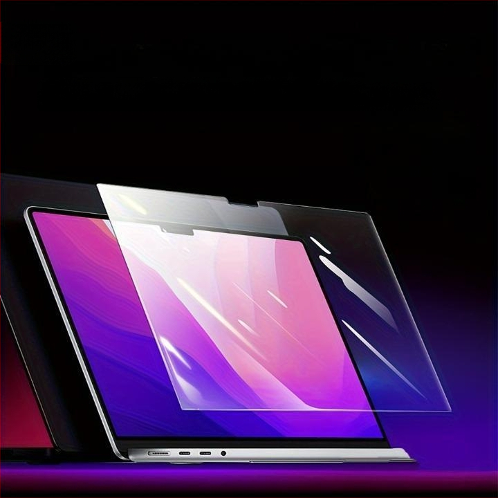 Protecție ecran temperată pentru MacBook Pro/Air — prelucrare mecanică, proces OEM, greutate ~50 g