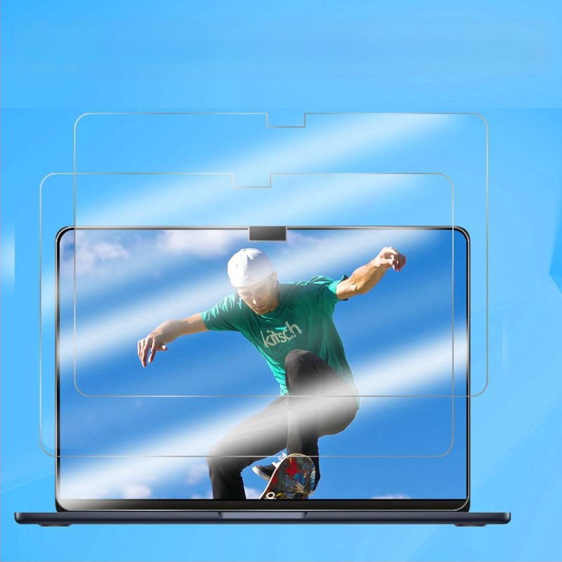 Protecție ecran temperată pentru MacBook Pro/Air — prelucrare mecanică, proces OEM, greutate ~50 g