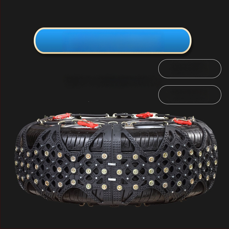 Lanțuri de zăpadă pentru anvelope auto, bază din cauciuc cu ținte din oțel, design lat și întărit, potrivite pentru sedan, van și vehicule off-road