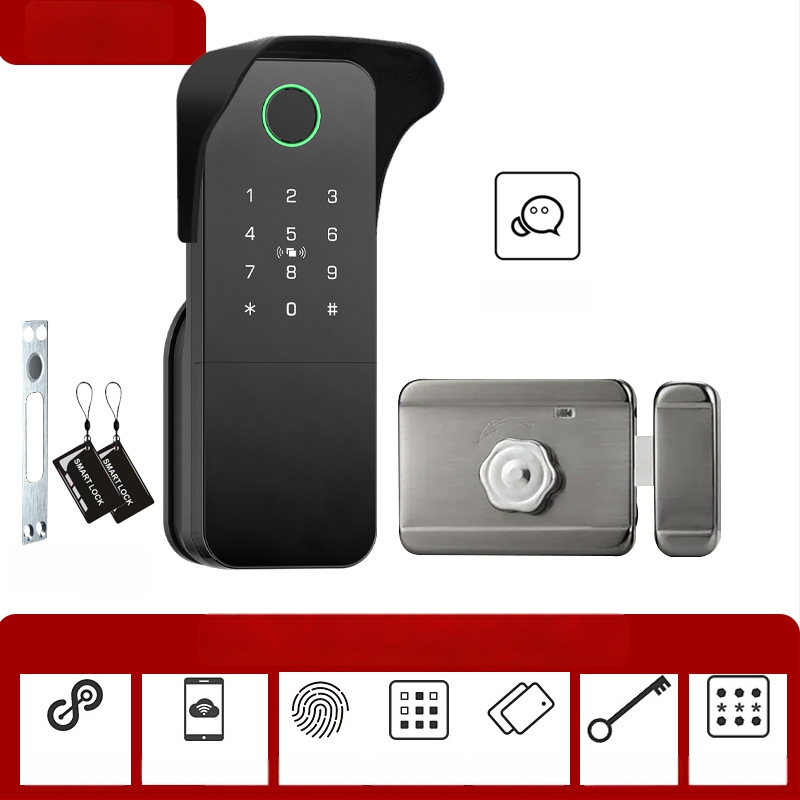 Умен заключващ механизъм с пръстов отпечатък за врати от желязо/дърво, модел N2, съхранение на 100 отпечатъка, над 100000 отключвания, сканиране за по-малко от 0.5 сек, работна температура -35°C до 55°C