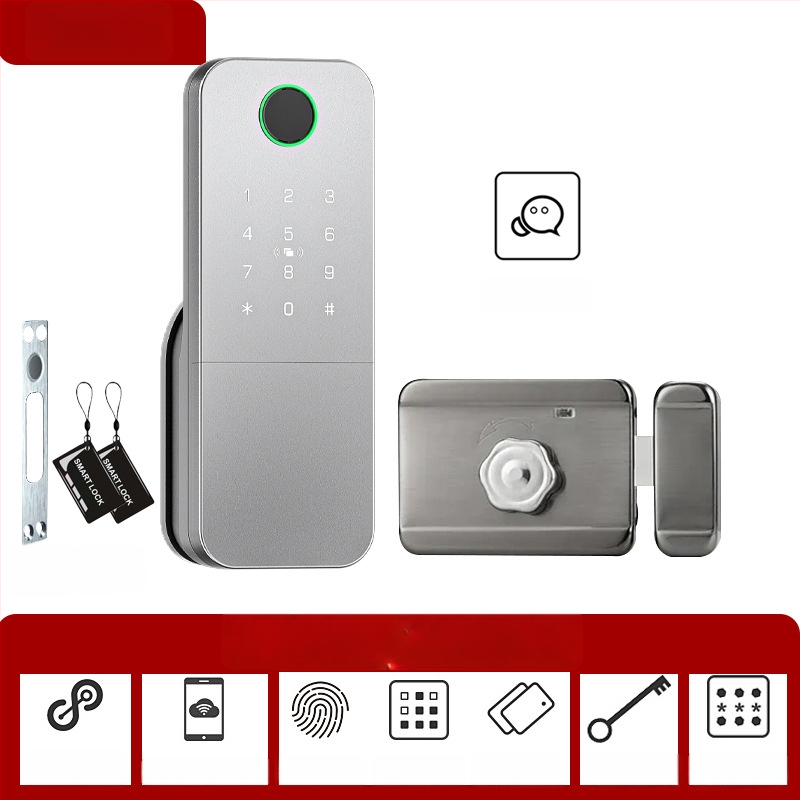 Умен заключващ механизъм с пръстов отпечатък за врати от желязо/дърво, модел N2, съхранение на 100 отпечатъка, над 100000 отключвания, сканиране за по-малко от 0.5 сек, работна температура -35°C до 55°C