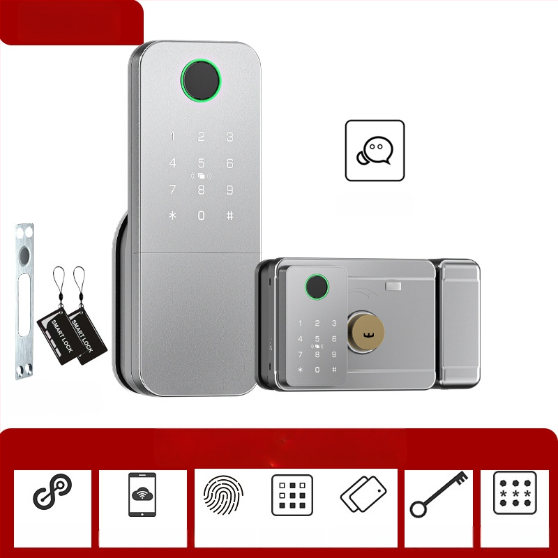 Умен заключващ механизъм с пръстов отпечатък за врати от желязо/дърво, модел N2, съхранение на 100 отпечатъка, над 100000 отключвания, сканиране за по-малко от 0.5 сек, работна температура -35°C до 55°C