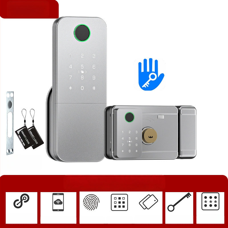 Умен заключващ механизъм с пръстов отпечатък за врати от желязо/дърво, модел N2, съхранение на 100 отпечатъка, над 100000 отключвания, сканиране за по-малко от 0.5 сек, работна температура -35°C до 55°C