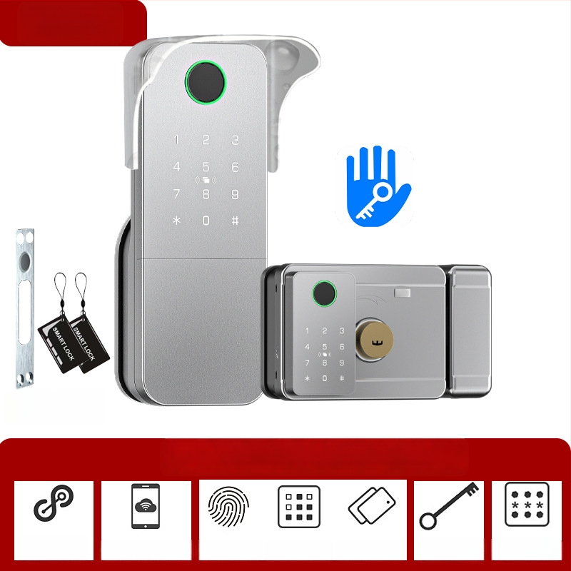 Умен заключващ механизъм с пръстов отпечатък за врати от желязо/дърво, модел N2, съхранение на 100 отпечатъка, над 100000 отключвания, сканиране за по-малко от 0.5 сек, работна температура -35°C до 55°C