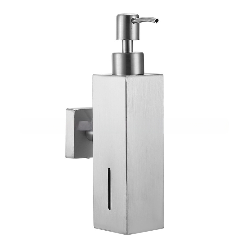 Диспенсър за сапун от 304 неръждаема стомана – стенен монтаж, ръчно натискане, електроплатирана повърхност, модерен минималистичен стил