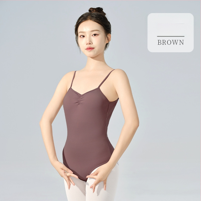 Női balett vizsgaruha – vállpántos, hát nélküli, melltámasz, nylon/spandex, balethez és néptáncra