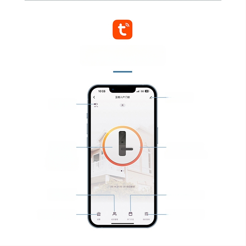 Умна брава за алуминиева врата с двойно разпознаване: пръстов отпечатък, парола и карта; водоустойчива, тънък кант. Съхранява до 100 отпечатъка; над 100000 отключвания; сканиране <0.05 сек; материал: алуминиева сплав.
