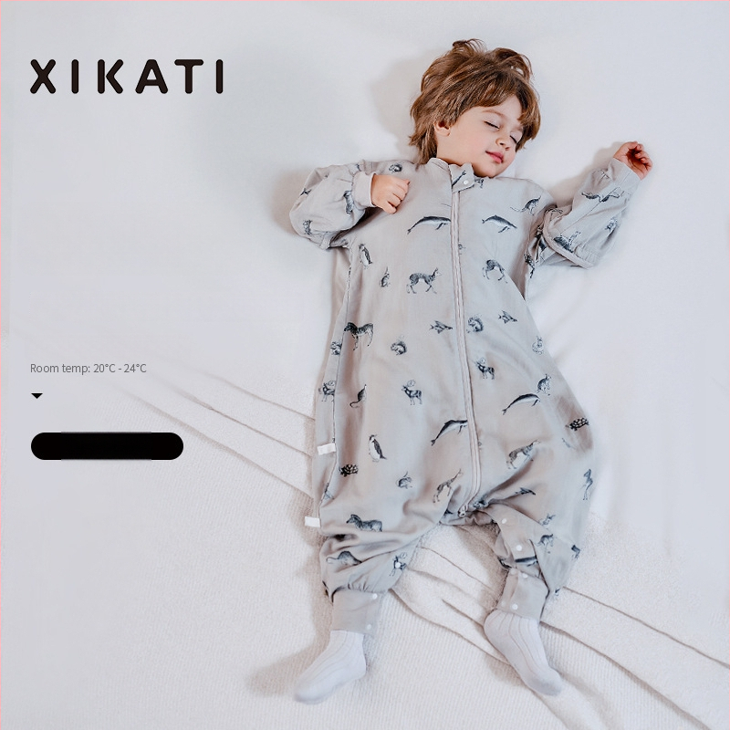 Υπνόσακος για παιδιά όλων των εποχών, λεπτός με διαχωρισμένα πόδια, γάζα από μπαμπού-βαμβάκι, αντιβακτηριακός και απομακρύνει την υγρασία