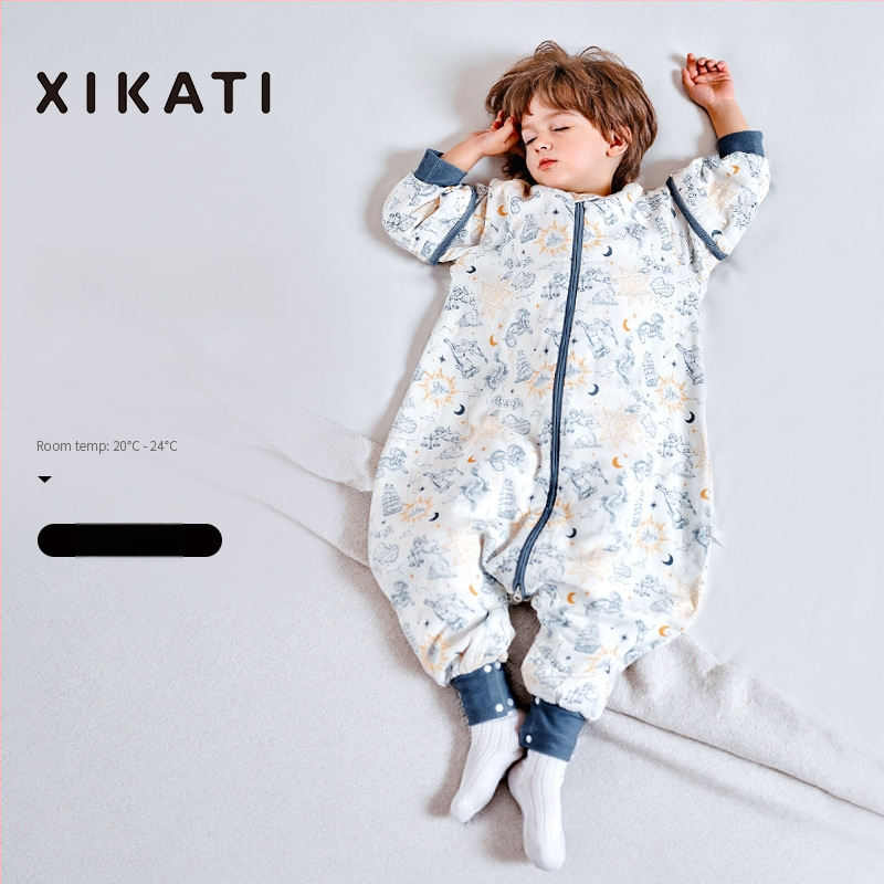 Υπνόσακος για παιδιά όλων των εποχών, λεπτός με διαχωρισμένα πόδια, γάζα από μπαμπού-βαμβάκι, αντιβακτηριακός και απομακρύνει την υγρασία