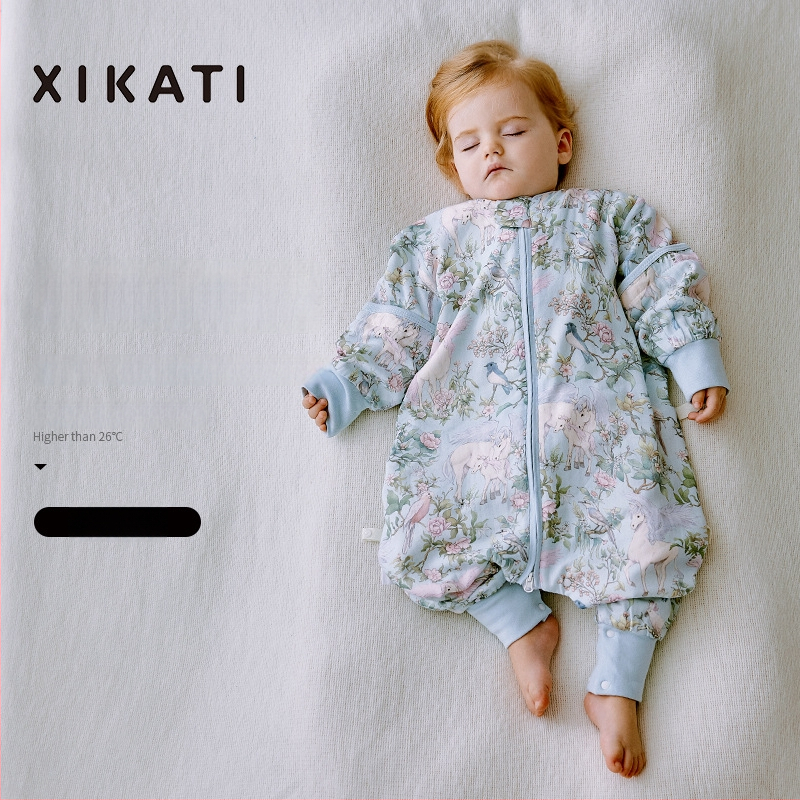 Υπνόσακος για παιδιά όλων των εποχών, λεπτός με διαχωρισμένα πόδια, γάζα από μπαμπού-βαμβάκι, αντιβακτηριακός και απομακρύνει την υγρασία