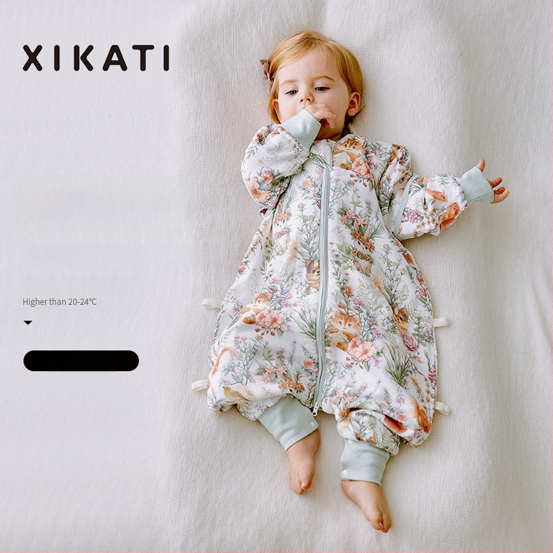 Υπνόσακος για παιδιά όλων των εποχών, λεπτός με διαχωρισμένα πόδια, γάζα από μπαμπού-βαμβάκι, αντιβακτηριακός και απομακρύνει την υγρασία