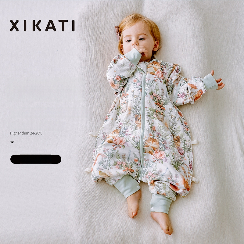 Υπνόσακος για παιδιά όλων των εποχών, λεπτός με διαχωρισμένα πόδια, γάζα από μπαμπού-βαμβάκι, αντιβακτηριακός και απομακρύνει την υγρασία