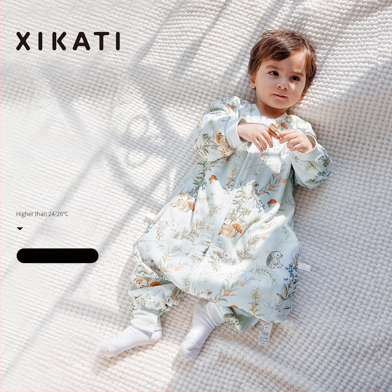 Υπνόσακος για παιδιά όλων των εποχών, λεπτός με διαχωρισμένα πόδια, γάζα από μπαμπού-βαμβάκι, αντιβακτηριακός και απομακρύνει την υγρασία