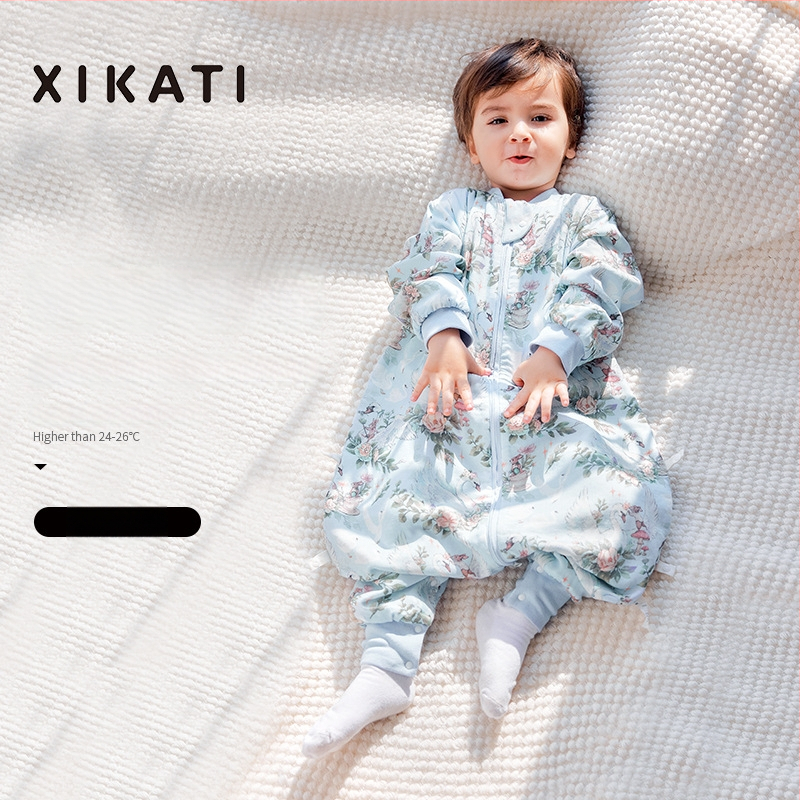 Υπνόσακος για παιδιά όλων των εποχών, λεπτός με διαχωρισμένα πόδια, γάζα από μπαμπού-βαμβάκι, αντιβακτηριακός και απομακρύνει την υγρασία