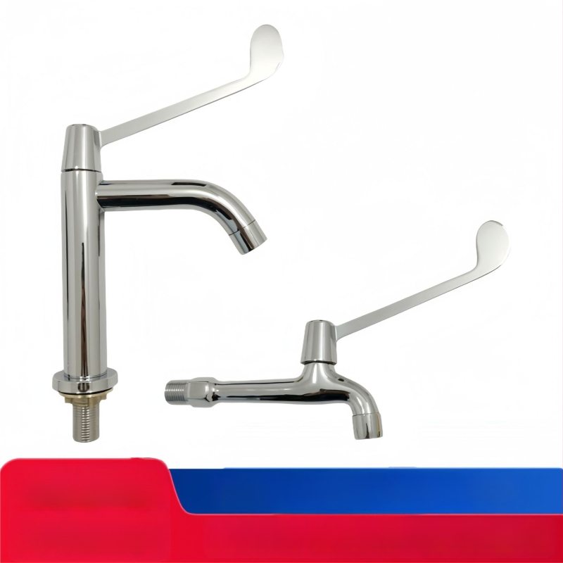 Medicinski umivaonik s lakatnim upravljanjem, zidna montaža, mesing, 0–50°C, 9 MPa, bakrena jezgra ventila