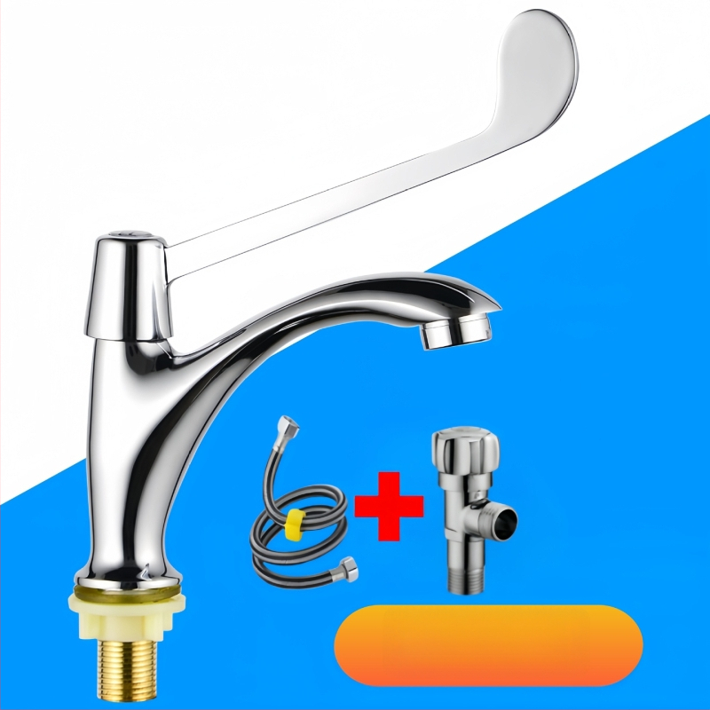 Medicinski umivaonik s lakatnim upravljanjem, zidna montaža, mesing, 0–50°C, 9 MPa, bakrena jezgra ventila