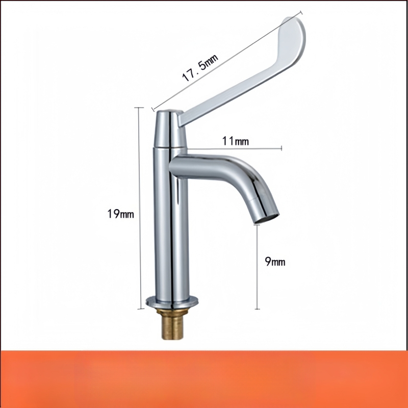 Medicinski umivaonik s lakatnim upravljanjem, zidna montaža, mesing, 0–50°C, 9 MPa, bakrena jezgra ventila