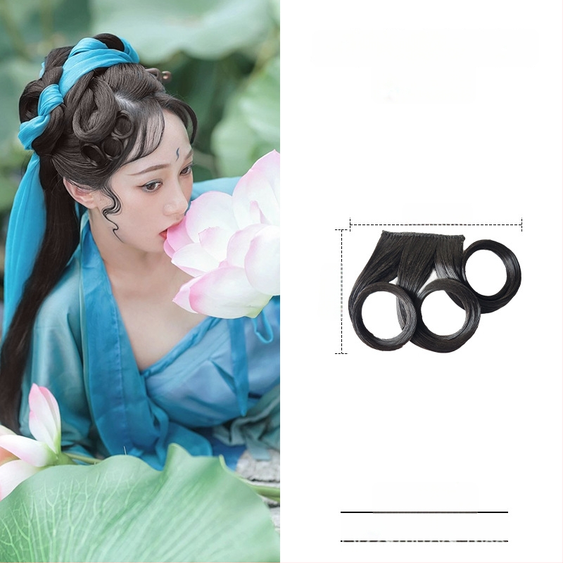 Перука с коси ресни, ръчно плетена, подходяща за всички форми лица