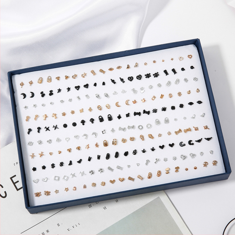 Σκουλαρίκια – Πλαστικό/ρητίνη, Ηλεκτροπλατίωση – Στυλ: Καρδιά, Λουλούδια, Φύλλα – Unisex