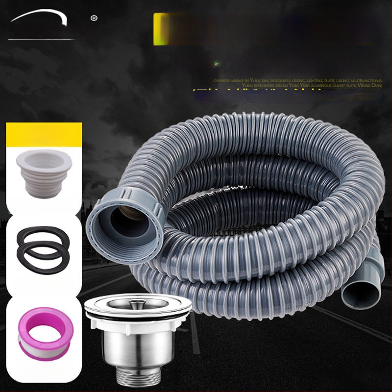 Predĺženie odtokovej rúry drezu v kuchyni — 45 rozhranie, hadica odtoku a príslušenstvo