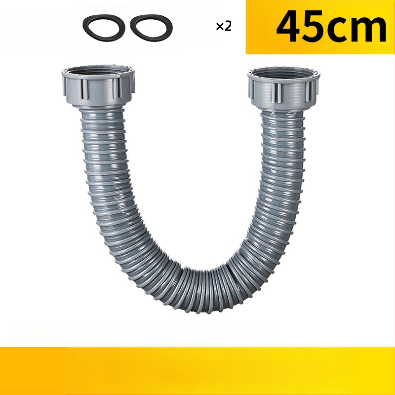 Predĺženie odtokovej rúry drezu v kuchyni — 45 rozhranie, hadica odtoku a príslušenstvo