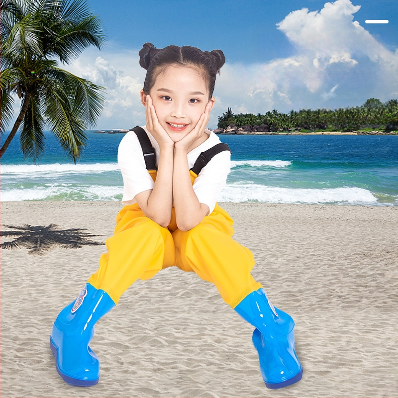 Detský jednodielny nepremokavý overal z PVC, rýchloschnúci, vhodný pre všetky ročné obdobia, unisex, na rybolov, plávanie a brodenie.