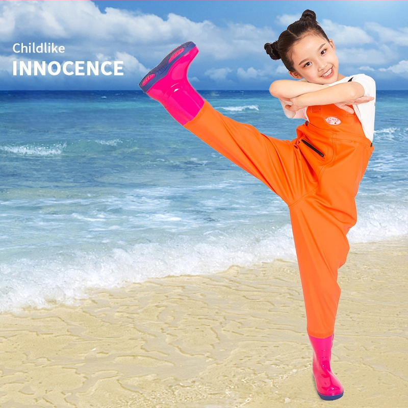 Detský jednodielny nepremokavý overal z PVC, rýchloschnúci, vhodný pre všetky ročné obdobia, unisex, na rybolov, plávanie a brodenie.