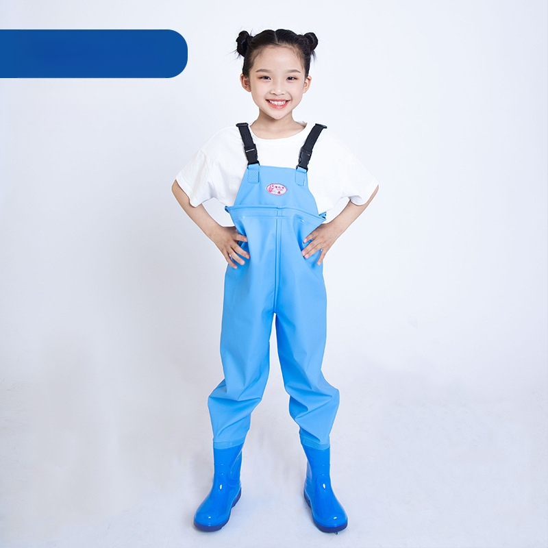 Detský jednodielny nepremokavý overal z PVC, rýchloschnúci, vhodný pre všetky ročné obdobia, unisex, na rybolov, plávanie a brodenie.