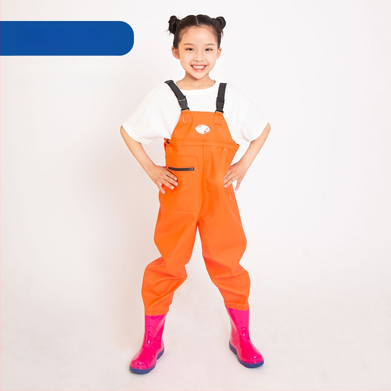 Detský jednodielny nepremokavý overal z PVC, rýchloschnúci, vhodný pre všetky ročné obdobia, unisex, na rybolov, plávanie a brodenie.