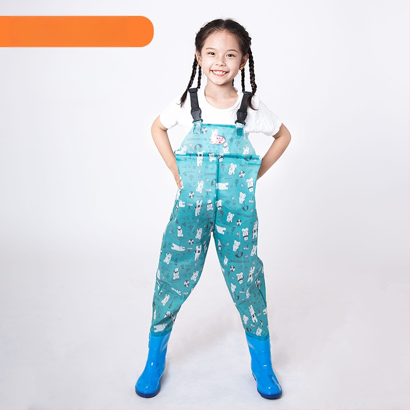 Detský jednodielny nepremokavý overal z PVC, rýchloschnúci, vhodný pre všetky ročné obdobia, unisex, na rybolov, plávanie a brodenie.
