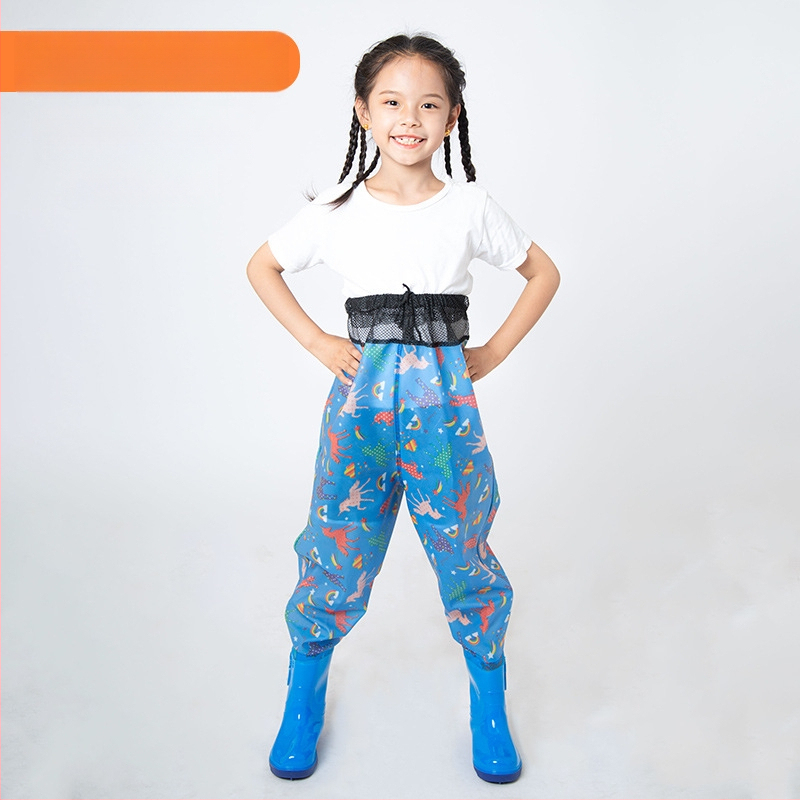 Detský jednodielny nepremokavý overal z PVC, rýchloschnúci, vhodný pre všetky ročné obdobia, unisex, na rybolov, plávanie a brodenie.