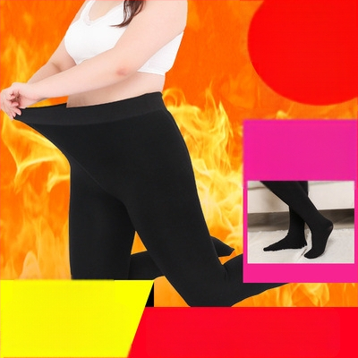 Nylon harisnyanadrág fleece belsővel, ultra vastag, meleg és formázó, egyszerű stílus