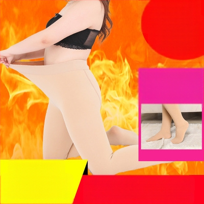 Nylon harisnyanadrág fleece belsővel, ultra vastag, meleg és formázó, egyszerű stílus