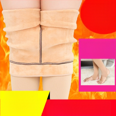 Nylon harisnyanadrág fleece belsővel, ultra vastag, meleg és formázó, egyszerű stílus