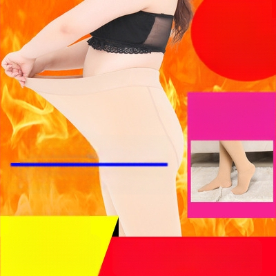 Nylon harisnyanadrág fleece belsővel, ultra vastag, meleg és formázó, egyszerű stílus