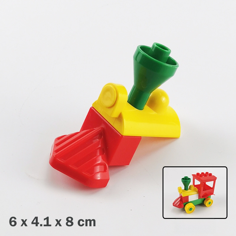 Set velikih blokova za DIY: kočija i vlakov vagon, ABS plast, za djecu 4–6 godina, pakiranje u vrećici, 0–38 komada