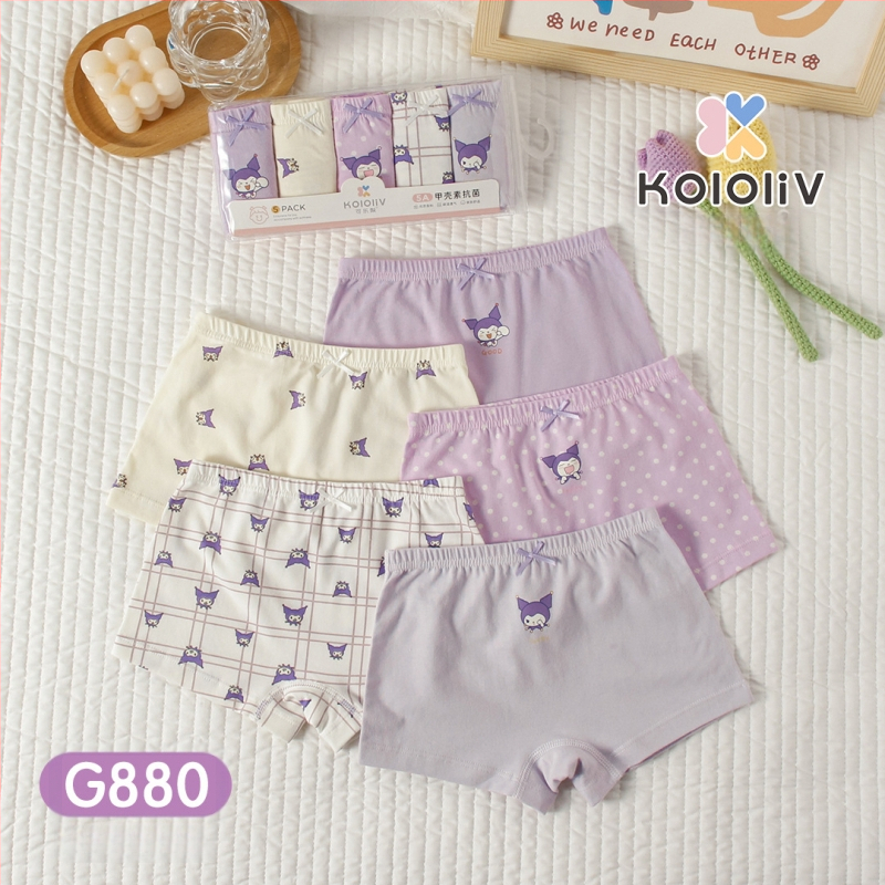 Chiloți boxeri pentru fete, din bumbac, talie medie, 95% bumbac, imprimare cu personaje, pachet de 5 bucăți, pentru copii 3–8 ani.