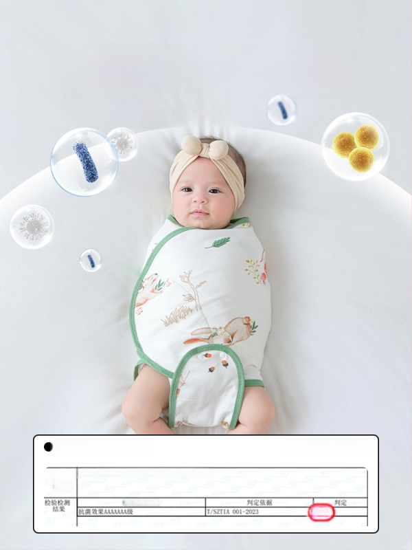 Βρεφικός σάκος ύπνου σε σχήμα κουκούλι με εξωτερικό ύφασμα από βαμβάκι 95%+ και επένδυση 95%+, αντιβακτηριακός και απομακρύνει την υγρασία, για νεογέννητα έως 12 μηνών, άνοιξη και φθινόπωρο.