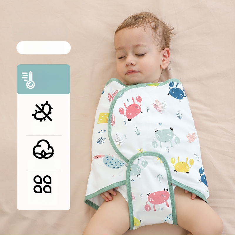 Βρεφικός σάκος ύπνου σε σχήμα κουκούλι με εξωτερικό ύφασμα από βαμβάκι 95%+ και επένδυση 95%+, αντιβακτηριακός και απομακρύνει την υγρασία, για νεογέννητα έως 12 μηνών, άνοιξη και φθινόπωρο.