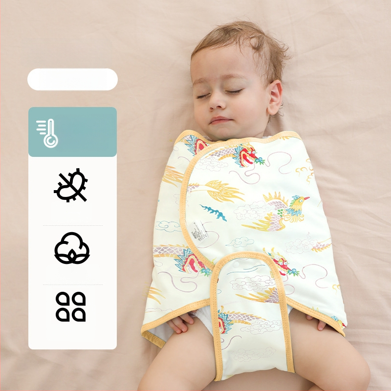 Βρεφικός σάκος ύπνου σε σχήμα κουκούλι με εξωτερικό ύφασμα από βαμβάκι 95%+ και επένδυση 95%+, αντιβακτηριακός και απομακρύνει την υγρασία, για νεογέννητα έως 12 μηνών, άνοιξη και φθινόπωρο.