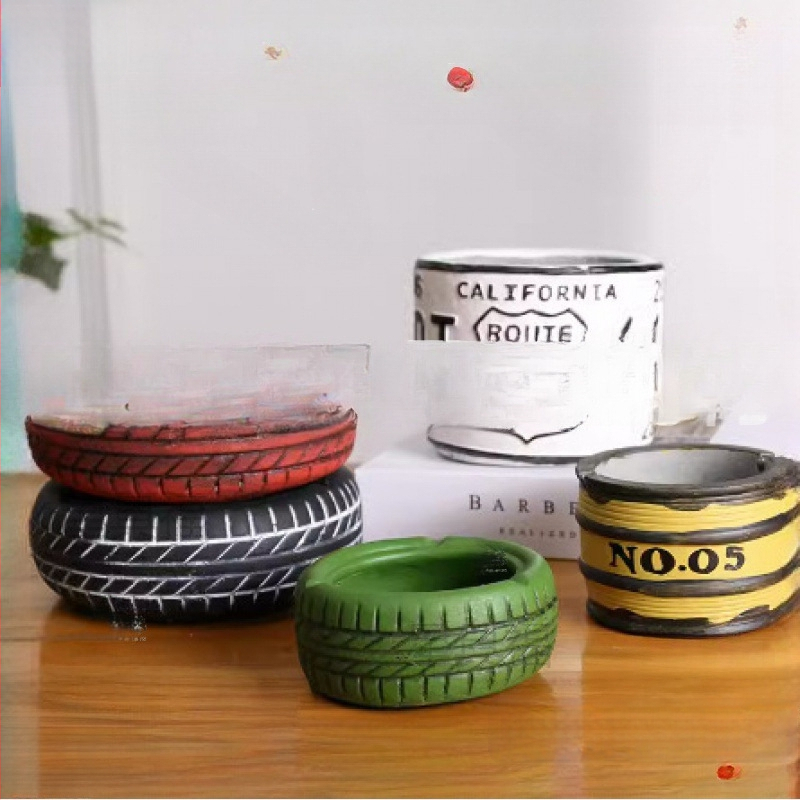 Настолен пепелник с форма на гума, минималистичен индустриален технологичен дизайн, модел AS65465161