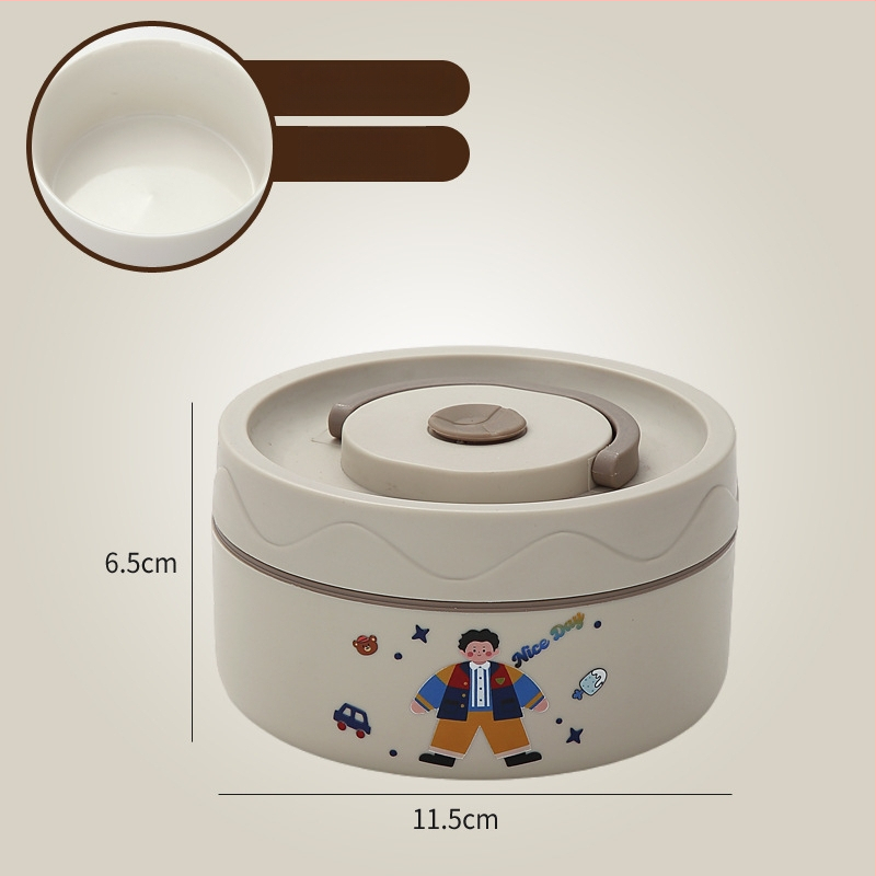 Κουτί μεσημεριανού, ανοξείδωτος χάλυβας 304, χωρητικότητα 301–500 ml, κατάλληλο για φούρνο μικροκυμάτων, σφραγμένο καπάκι, διατηρεί τη θερμοκρασία